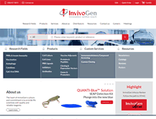 Tablet Screenshot of invivogen.com